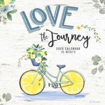 Love The Journey | 2025 12 x 24 Inch Monthly Square Wall Calendar | Featuring the Artwork of Jo Moulton