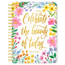 Bonnie Marcus | 2024 6 x 7.75 Inch 18 Months Weekly Desk Planner | Foil Stamped Cover | July 2023 - December 2024