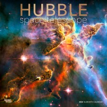 Hubble Space Telescope | 2024 12 x 24 Inch Monthly Square Wall Calendar | Foil Stamped Cover