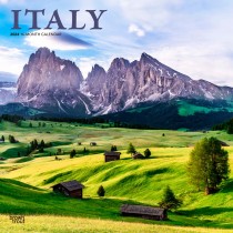 Italy | 2024 12 x 24 Inch Monthly Square Wall Calendar
