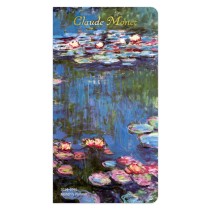 Claude Monet | 2024-2025 3.5 x 6.5 Inch Two Year Monthly Pocket Planner Calendar | Foil Stamped Cover