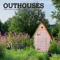 Outhouses | 2024 7 x 14 Inch Monthly Mini Wall Calendar