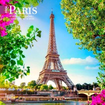 Paris | 2024 7 x 14 Inch Monthly Mini Wall Calendar | English/French Bilingual