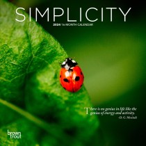 Simplicity | 2024 7 x 14 Inch Monthly Mini Wall Calendar