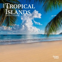 Tropical Islands | 2024 7 x 14 Inch Monthly Mini Wall Calendar
