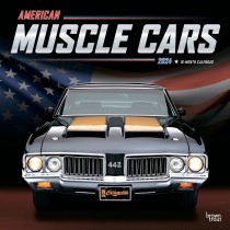American Muscle Cars OFFICIAL | 2024 12 x 24 Inch Monthly Square Wall Calendar | Foil Stamped Cover