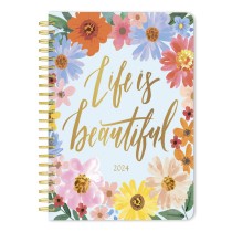 Bonnie Marcus | 2024 6 x 7.75 Inch Weekly Desk Planner | Foil Stamped Cover