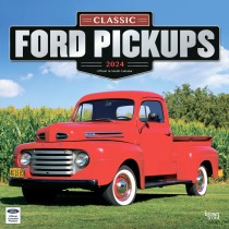 Classic Ford Pickups OFFICIAL | 2024 12 x 24 Inch Monthly Square Wall Calendar | Foil Stamped Cover