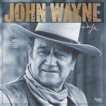 John Wayne OFFICIAL | 2024 12 x 24 Inch Monthly Square Wall Calendar | Foil Stamped Cover