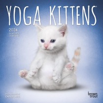 Yoga Kittens OFFICIAL | 2024 7 x 14 Inch Monthly Mini Wall Calendar
