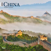China | 2024 12 x 24 Inch Monthly Square Wall Calendar