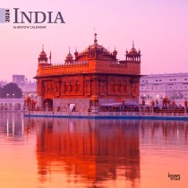 India | 2024 12 x 24 Inch Monthly Square Wall Calendar