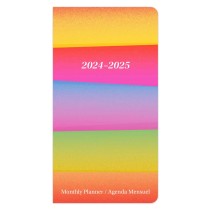 Rich Ribbons | Riches Rubans | 2024-2025 3.5 x 6.5 Inch Two Year Monthly Pocket Planner | English/French Bilingual
