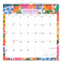 Bonnie Marcus | 2024 12 x 12 Inch Monthly Square Wire-O Calendar | Sticker Sheet | English/French Bilingual
