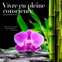 Vivre en Pleine Conscience | 2024 12 x 24 Inch Monthly Square Wall Calendar | French Language