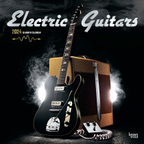 Electric Guitars | 2024 12 x 24 Inch Monthly Square Wall Calendar | Foil Stamped Cover