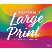 Big & Bright Large Print | 2025 14 x 24 Inch Monthly Deluxe Wall Calendar | Matte Paper