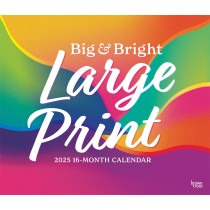 Big & Bright Large Print | 2025 14 x 24 Inch Monthly Deluxe Wall Calendar | Matte Paper | Plastic-Free