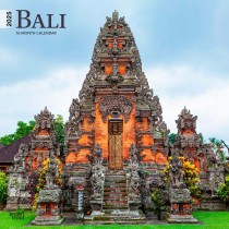 Bali | 2025 12 x 24 Inch Monthly Square Wall Calendar | Plastic-Free