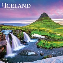 Iceland | 2025 12 x 24 Inch Monthly Square Wall Calendar