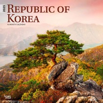 Republic of Korea | 2025 12 x 24 Inch Monthly Square Wall Calendar