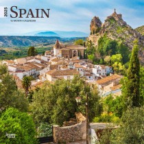 Spain | 2025 12 x 24 Inch Monthly Square Wall Calendar