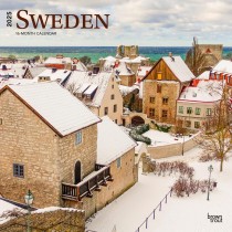 Sweden | 2025 12 x 24 Inch Monthly Square Wall Calendar