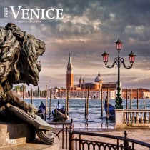 Venice | 2025 12 x 24 Inch Monthly Square Wall Calendar
