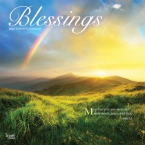 Blessings | 2025 12 x 24 Inch Monthly Square Wall Calendar | Plastic-Free