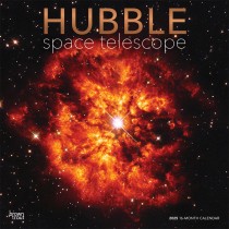 Hubble Space Telescope | 2025 12 x 24 Inch Monthly Square Wall Calendar | Foil Stamped Cover | Plastic-Free