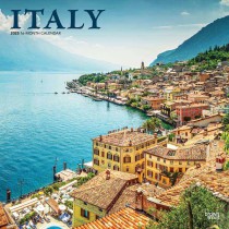 Italy | 2025 12 x 24 Inch Monthly Square Wall Calendar