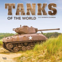 Tanks of the World | 2025 12 x 24 Inch Monthly Square Wall Calendar