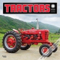 Tractors | 2025 12 x 24 Inch Monthly Square Wall Calendar | Plastic-Free