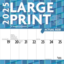 Large Print | 2025 12 x 24 Inch Monthly Square Wall Calendar | Matte Paper