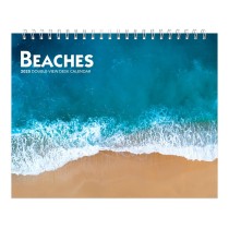 Beaches | 2025 7.5 x 6 Inch Monthly Double-View Easel Desk Calendar