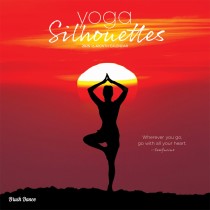 Yoga Silhouettes | 2025 12 x 24 Inch Monthly Square Wall Calendar | Plastic-Free