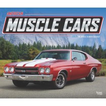 American Muscle Cars OFFICIAL | 2025 14 x 24 Inch Monthly Deluxe Wall Calendar | Foil Stamped Cover