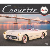Corvette OFFICIAL | 2025 14 x 24 Inch Monthly Deluxe Wall Calendar | Foil Stamped Cover