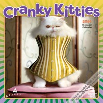 Avanti Cranky Kitties OFFICIAL | 2025 7 x 14 Inch Monthly Mini Wall Calendar