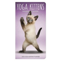 Yoga Kittens OFFICIAL | 2025-2026 3.5 x 6.5 Inch Two Year Monthly Pocket Planner