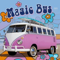 Magic Bus | 2025 12 x 24 Inch Monthly Square Wall Calendar