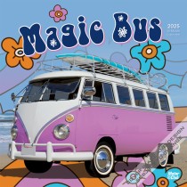 Magic Bus | 2025 12 x 24 Inch Monthly Square Wall Calendar | Plastic-Free