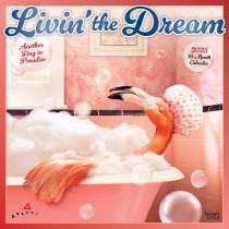 Avanti Livin' the Dream OFFICIAL | 2025 12 x 24 Inch Monthly Square Wall Calendar | Foil Stamped Cover