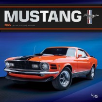 Ford Mustang OFFICIAL | 2025 12 x 24 Inch Monthly Square Wall Calendar | Foil Stamped Cover