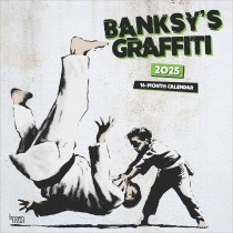 Banksy's Graffiti OFFICIAL | 2025 12 x 24 Inch Monthly Square Wall Calendar
