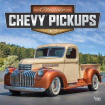 Classic Chevy Pickups OFFICIAL | 2025 12 x 24 Inch Monthly Square Wall Calendar | Foil Stamped Cover