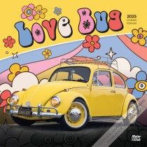 Love Bug | 2025 12 x 24 Inch Monthly Square Wall Calendar | Plastic-Free