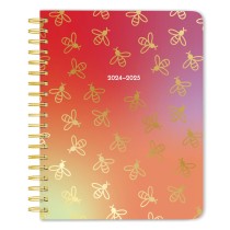 Busy Bees | 2025 6 x 7.75 Inch 18 Months Weekly Desk Planner | Foil Stamped Cover | July 2024 - December 2025
