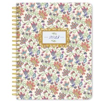 Tuscan Delight | 2025 6 x 7.75 Inch Weekly Desk Planner | Foil Stamped Cover
