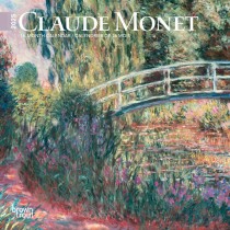 Claude Monet | 2025 7 x 14 Inch Monthly Mini Wall Calendar | English/French Bilingual